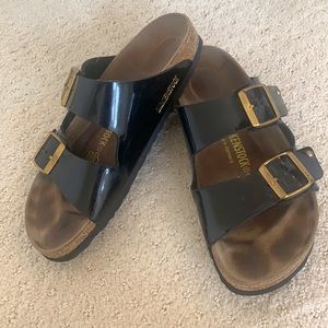 Birkenstock Arizona Birko-Flor Patent Black
